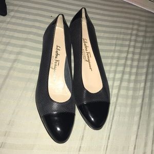 Salvatore ferragamo black flats